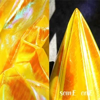 reflective polyester cloth fluorescent yellow waterproof diy stage cosplay decor bags skirts clothes designer fabric