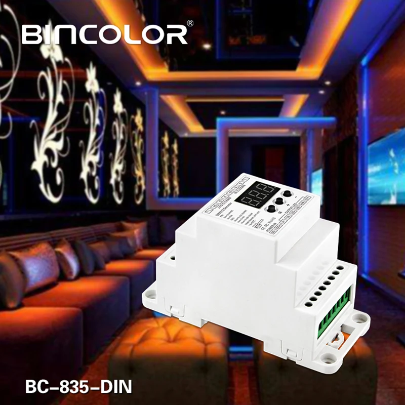 Фонарь входной 5А * 5CH CV PWM DMX512/1990 DIN-рейка DIN-декодер контроллер для светодиодной