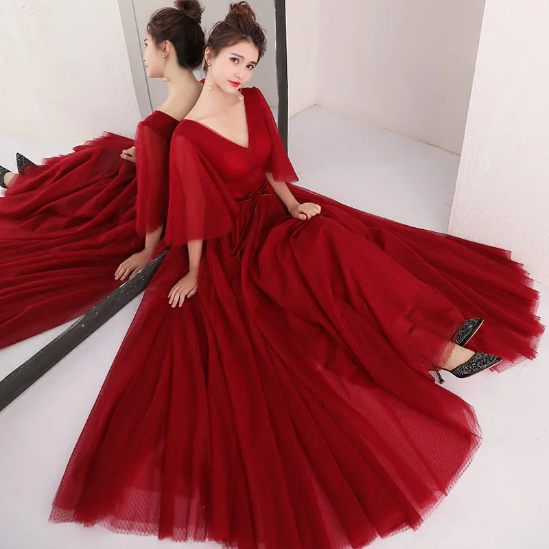 Повязку лук бордовый vestidos de fiesta noche вечерние платья длинное платье E33 | Свадьбы и