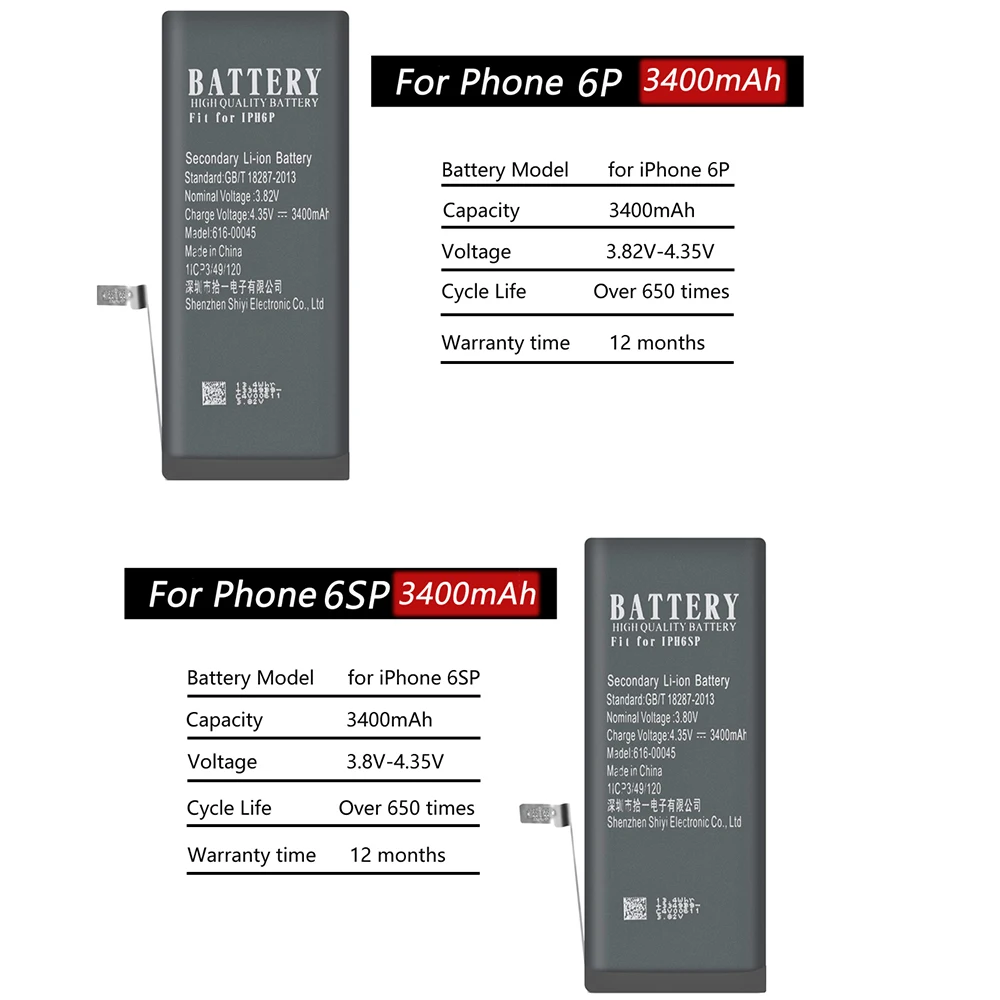 DCTENONE Brand New AAAAA Quality Battery For iPhone 6S 6 5 5S 5C X SE 7 8 Plus XR Xs Max High Real Capacity Zero Cycle | Мобильные
