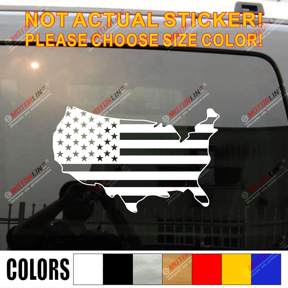 Карта Флаг США американская Наклейка Стикер автомобиля винил выбрать размер