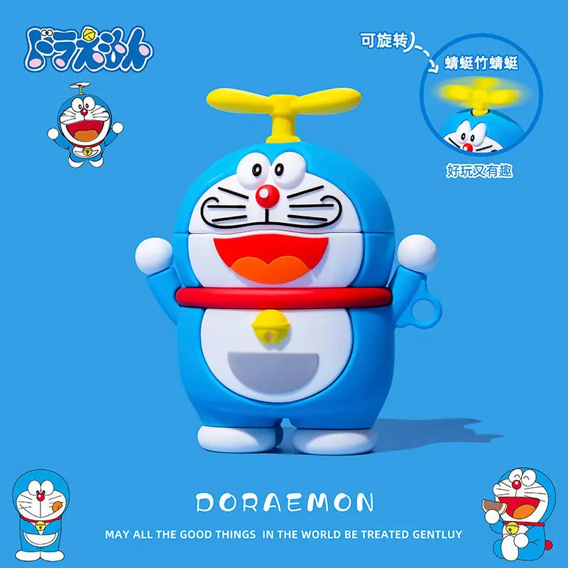 Чехол для гарнитуры Doraemon, защитный чехол для наушников с аниме, защитный чехол для Airpods2, чехол для беспроводной гарнитуры с Bluetooth чехол