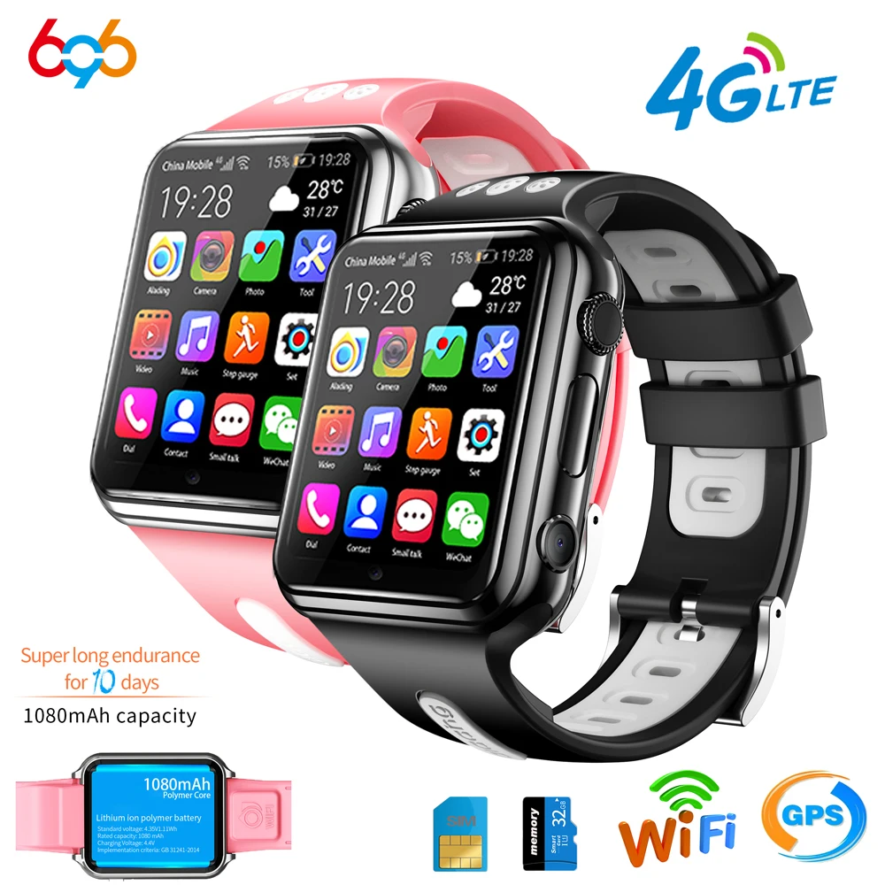 4g gps wifi location studentkids smartwatch phone h1w5 android system clock app install bluetooth smart watch 4g sim card free global shipping