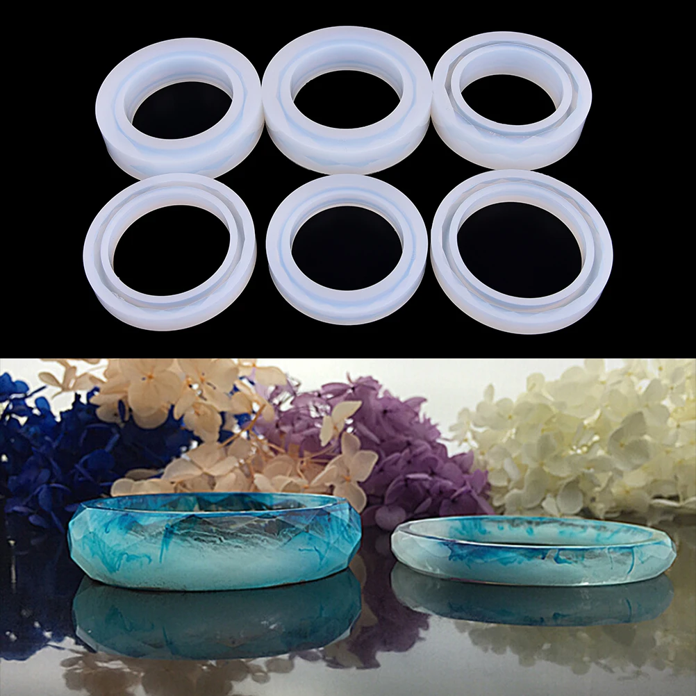 

Bracelet Resin Epoxy Molds Mixed Size Casting Silicone UV Resin Molds Tools For DIY Uv Resin Bracelet Jewelry Making Findings