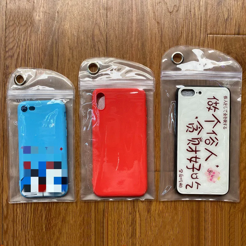 

500 шт./лот пустая Водонепроницаемая пластиковая Розничная упаковка с отверстиями для подвешивания, Полиэтиленовая мягкая сумка для кабеля, ...