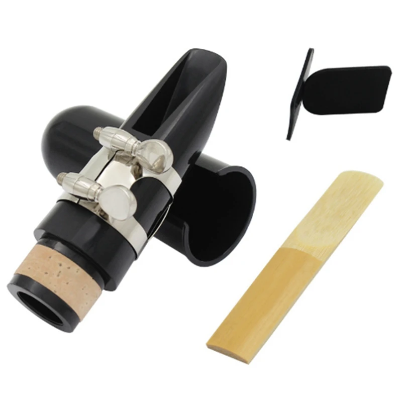 

Quality Clarinet Mouthpiece Kit with Ligature,One Reed and Plastic Cap-Black