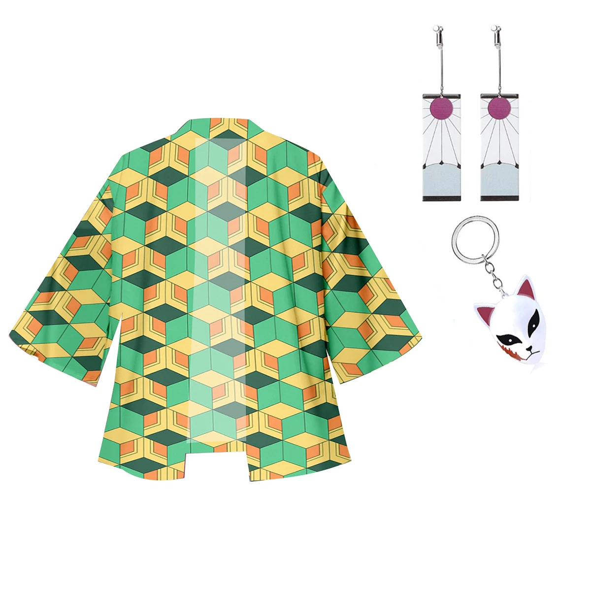 Кимоно в стиле аниме рассекающий демонов кардиган с принтом повседневное пальто