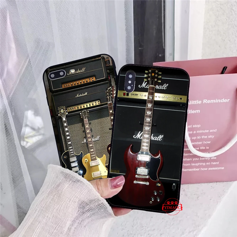 guitar amp marshall Customer Silicone Soft Case for iPhone 5 5S 6 6S 7 8 11 Pro Plus X XR XS Max |