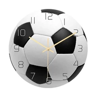 creative wall clock acrylic football design hanging clock mute movement decorative wall clocks decor for living room study