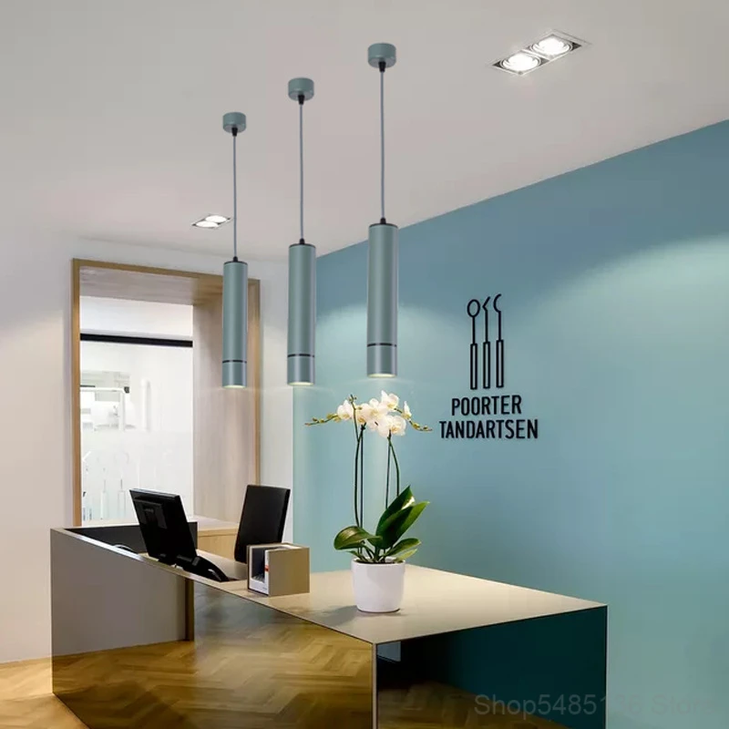 Цилиндрическая трубка светодиодные подвесные светильники Современная длинная