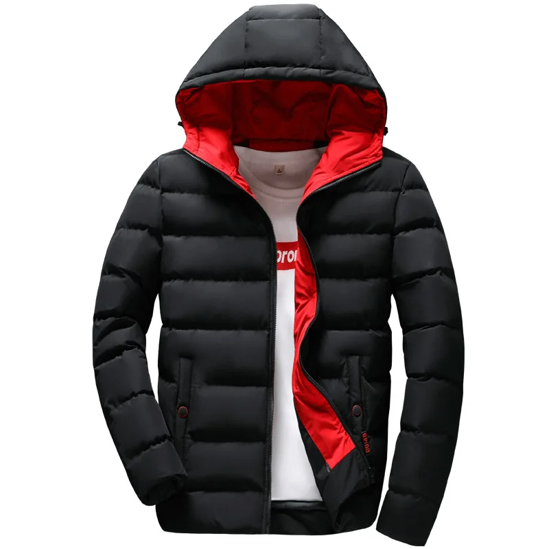 

Hooded Winter Zipper Coat Outwear Jacket Hip Hop Parkas Fashion Mens Coat Men Clothes Boys Casual Warm