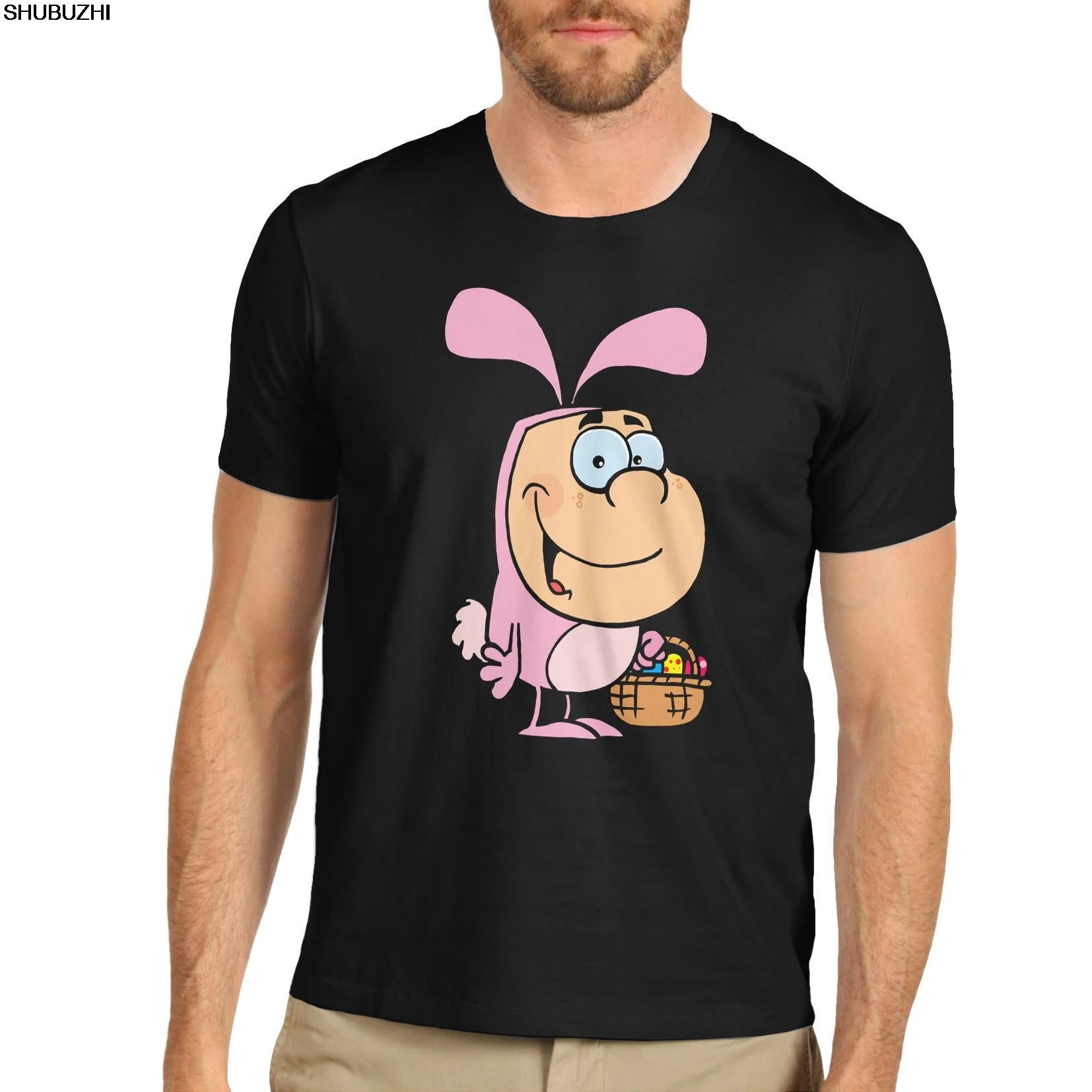 

Men's Dressed In Easter Bunny Costume Funny T-Shirt Cartoon t shirt men Unisex New Fashion tshirt Loose Size top shubuzhi funny