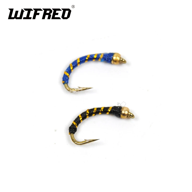 Wifreo 10 шт. 14 # медные бусины черные синие Нимфы нахлыстовая приманка для ловли