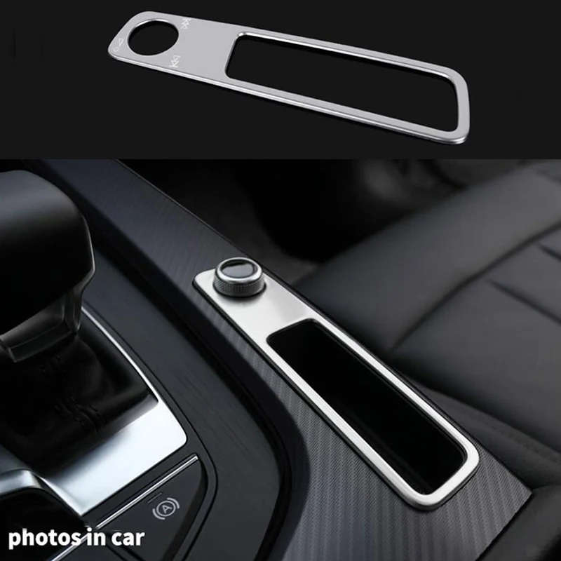 

Car Accessories Stainless Center Multi-media Switch Adjust Panel Cover Trim For Audi A4 B9 17-18 & A5 2018