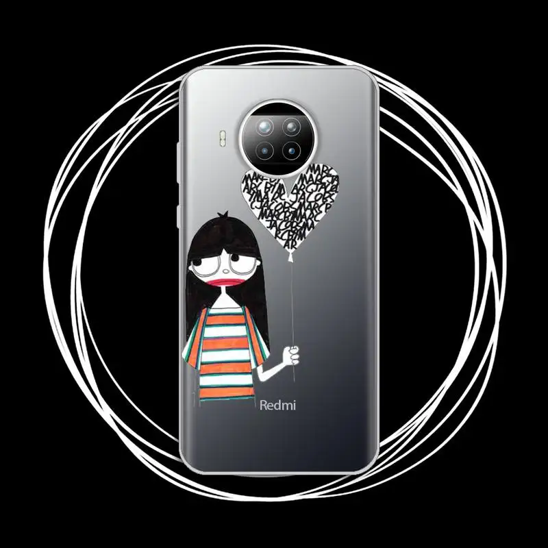 

Marc Jacob Rose Cinderella Cute Girl Phone Case Transparent for xiaomi redmi note 8 9 9s 11 10t lite pro