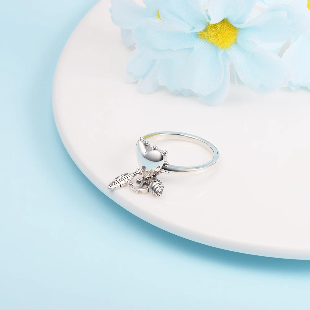 100% 925 Серебряное кольцо духовные символы обручальные кольца для женщин модное