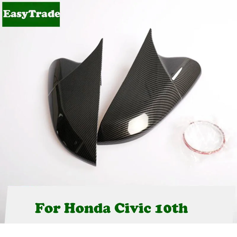 2 шт. накладки на боковое зеркало заднего вида в форме рога для Honda Civic 10|Лепнина