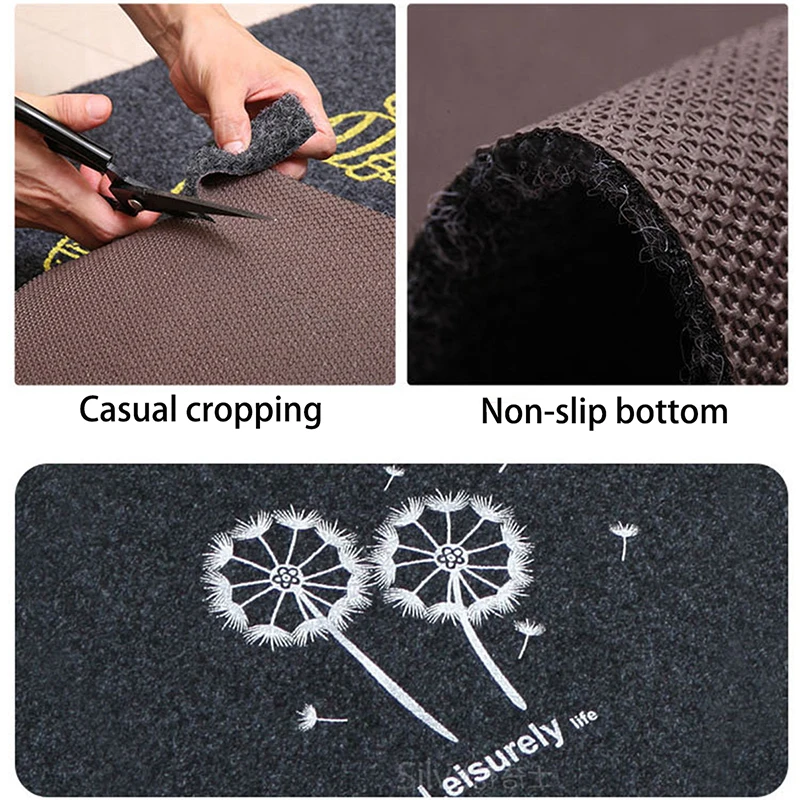 80 см Добро пожаловать Водонепроницаемый дверной коврик с мультяшной вышивкой