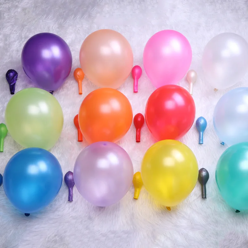 

120pcs/bag Latex Balloons 12 inch Pearlescent Balloons Wedding Decorations Birthday Party Scene Layout Kids Gifts Toys Supplies