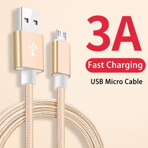 3A USB Micro Cable Fast Charging Cord for Samsung Xiaomi Redmi Note 5 Pro Mobile Phone Accessories D