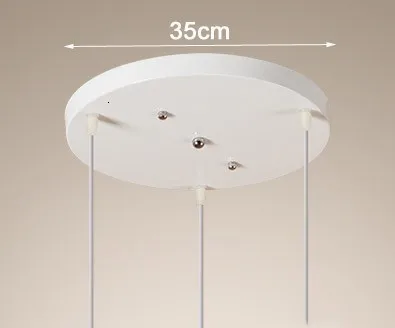 circle 350mm white B Подвесной светильник потолочный базовый круг и прямоугольный 3/4/5/6 отверстий на потолке основание для светильника для люстры - Цвет: circle 350mm white B