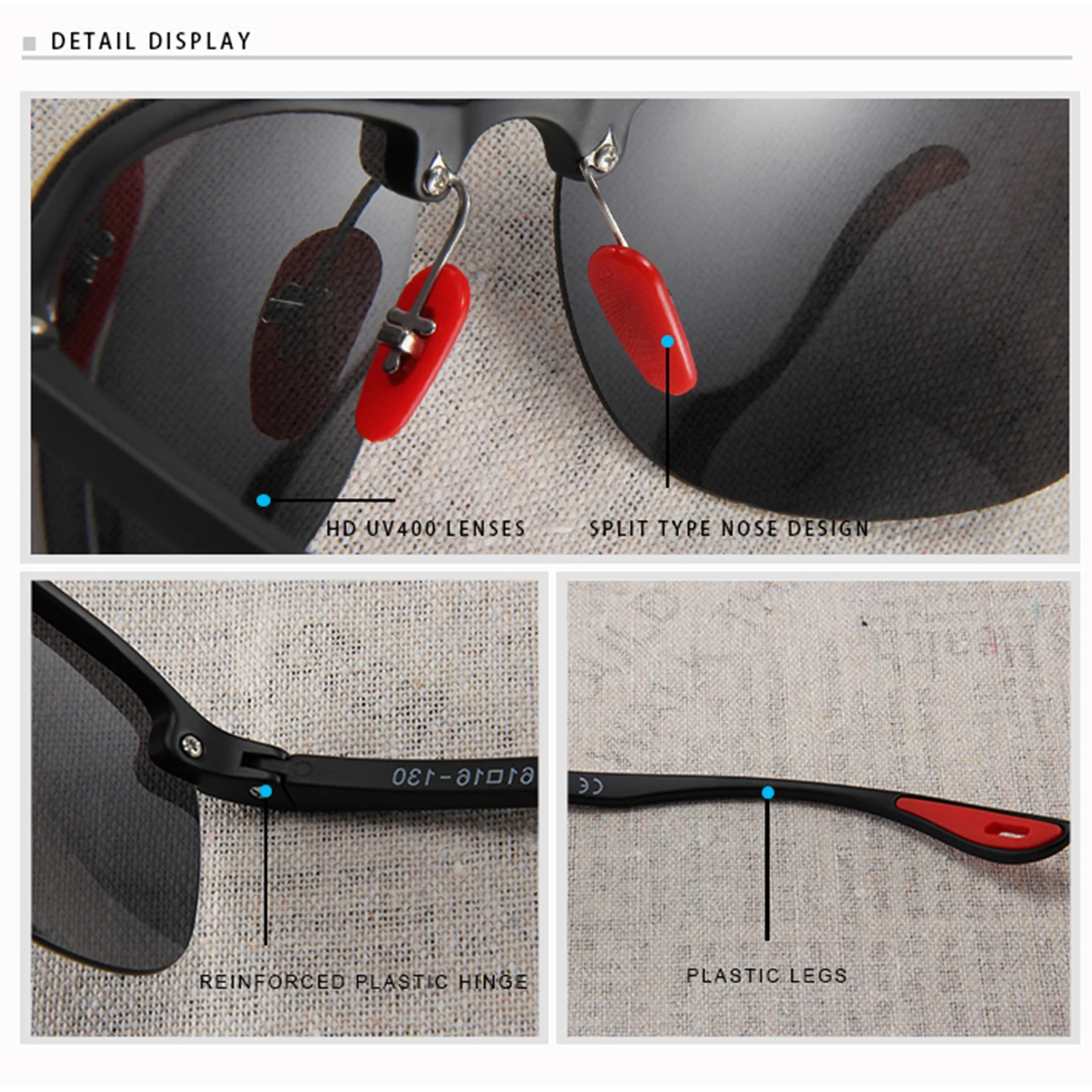 Мужские и женские классические поляризационные солнцезащитные очки CONCHEN UV400 2019 |