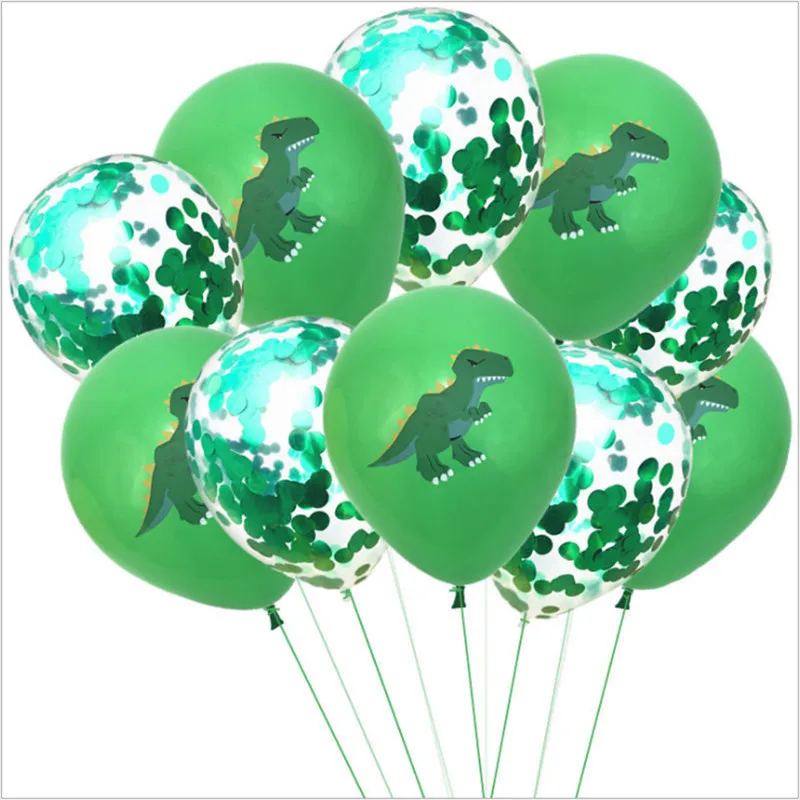 Горячая Распродажа 12 дюймовый воздушный шар с пайетками динозавра тематика леса