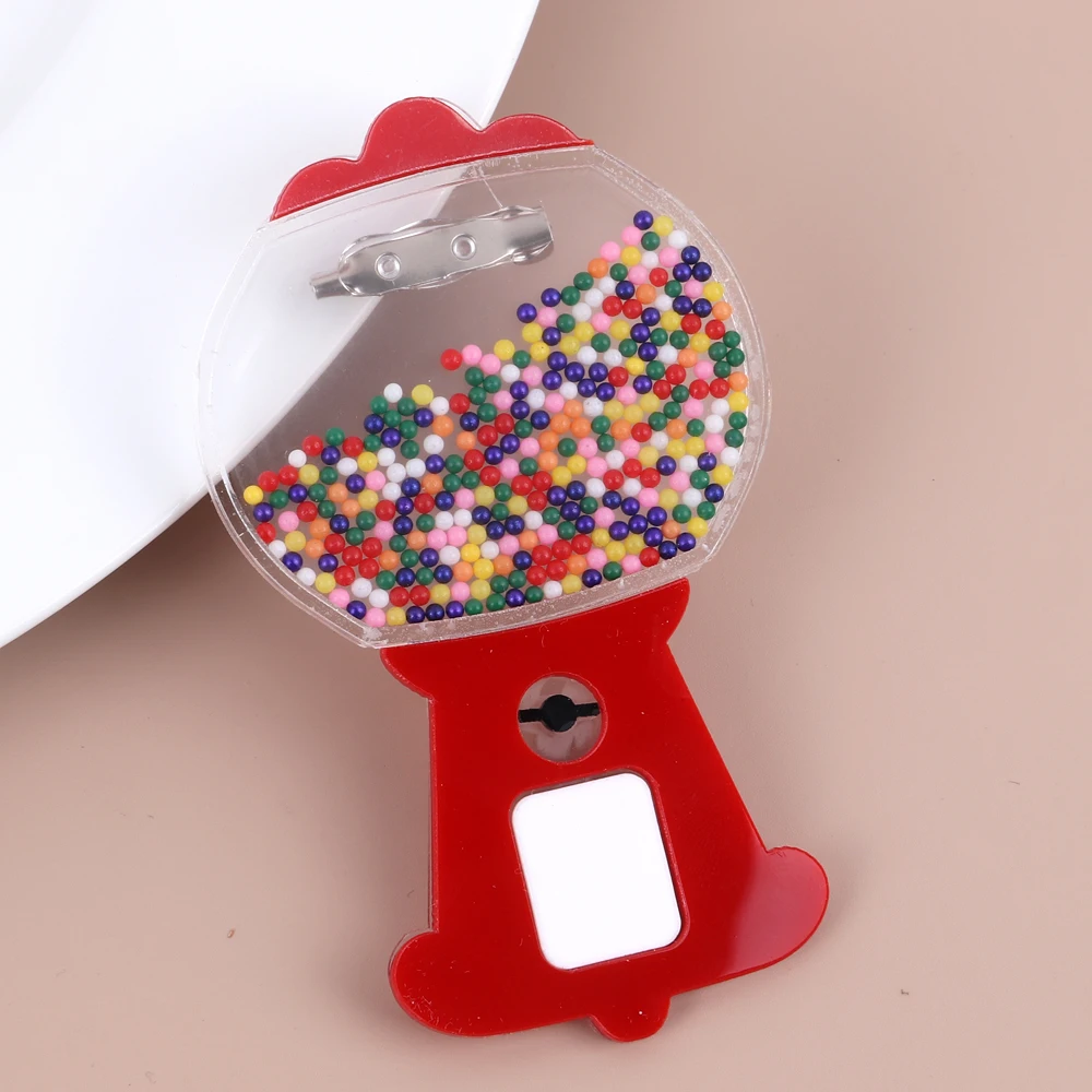 Акриловая брошь в виде капсулы для женщин и детей милая мультяшная леденца с