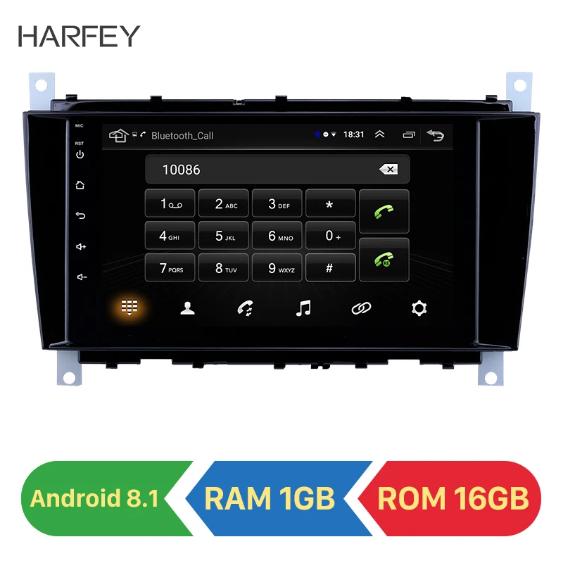 

Harfey 8 "Android 8,1 GPS автомобильный стерео для Mercedes Benz C Class C55 / CLC Class W203 /CLK Class W209 /CLS Class W219 2004-2011