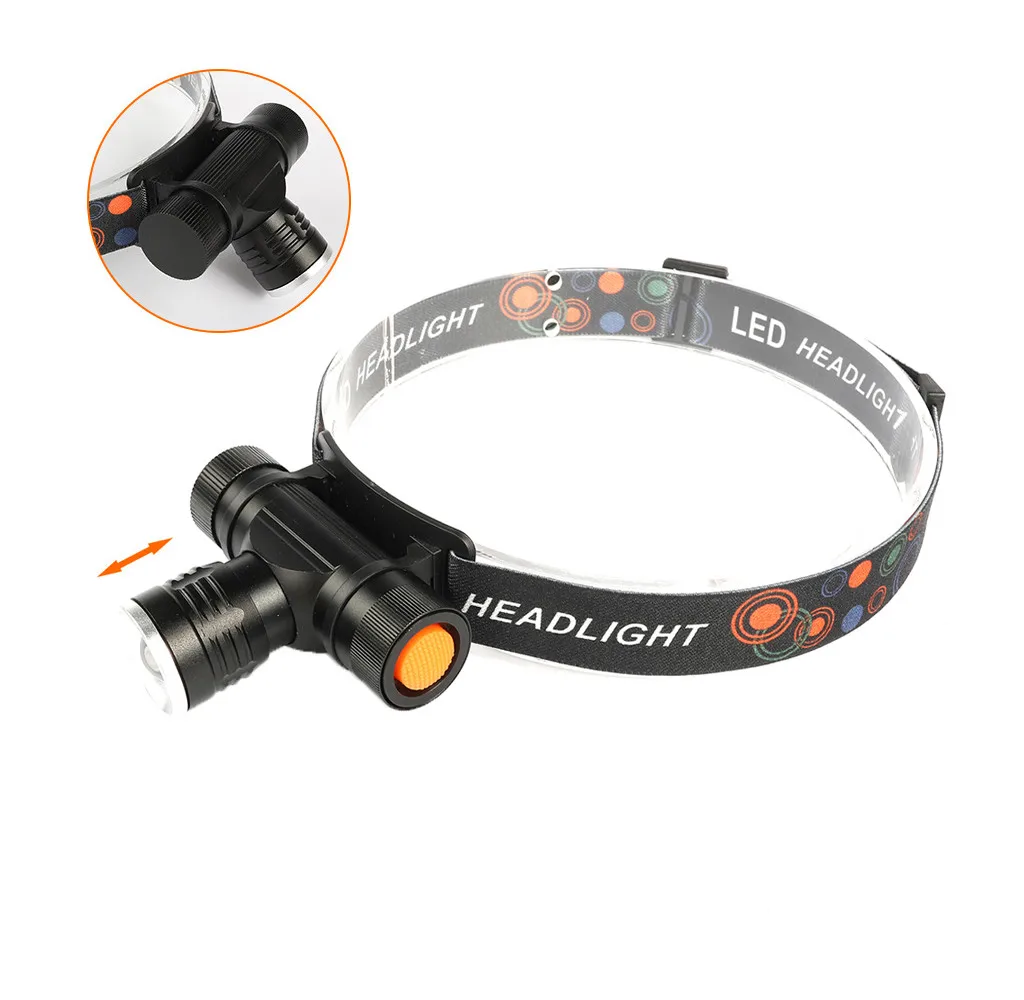 

headlamp Portable XML-T6 3 Modes USB Rechargable Flashlight Head Light Zoomable Outdoor latarka czolowa #40