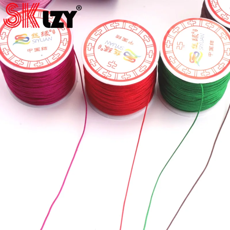 

100Yard/Roll 1.0mm Nylon Cord Thread Chinese Knot Macrame Rattail Bracelet Braided String For Jewelry Finding Making Accessories