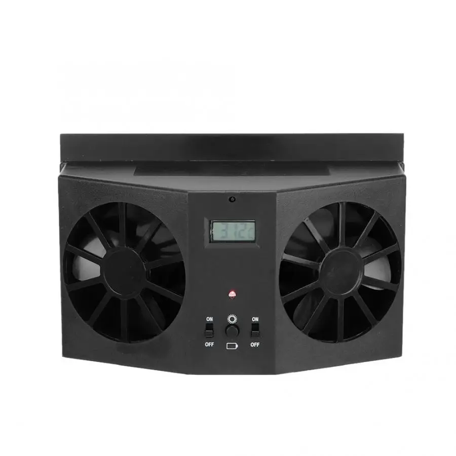 

Portable Mini Car Solar Fan Automobile Air Vent Ventilator Cooling Fan Black