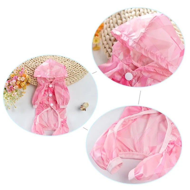 

Pet Dog Rain Coat Sun Protection Waterproof Dog Raincoat Clothes For Small Dogs Chihuahua Costume Summer Pet Supplies