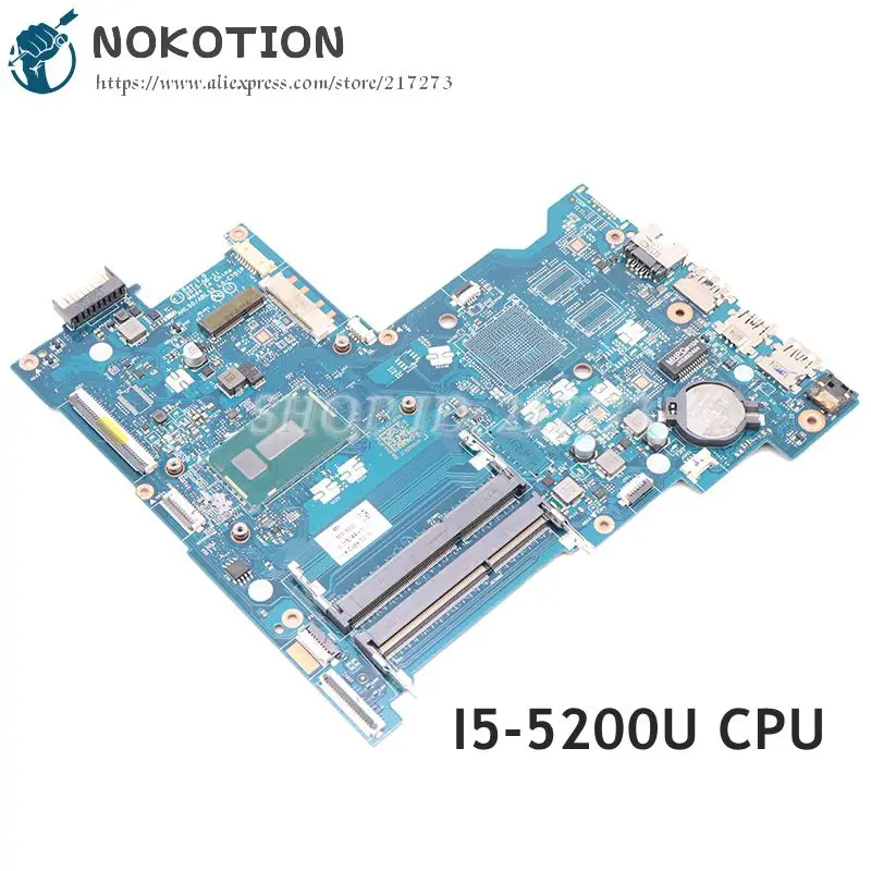 

NOKOTION 815244-501 815244-001 Laptop Motherboard For HP Pavilion 15-AC Main Board AHL50 ABL52 LA-C701P SR23Y i5-5200U CPU