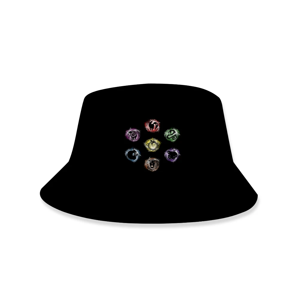 

Anime The Seven Deadly Sins Anime Cap Bucket Hat Fisherman Hat panama Women Men Cool Fisherman's Bucket Caps Buckets Hats Men's