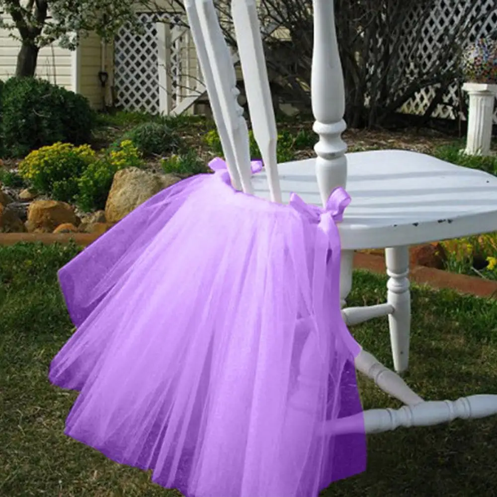 Юбка на стул для дня рождения свадебное украшение сетчатая юбка Сетчатое