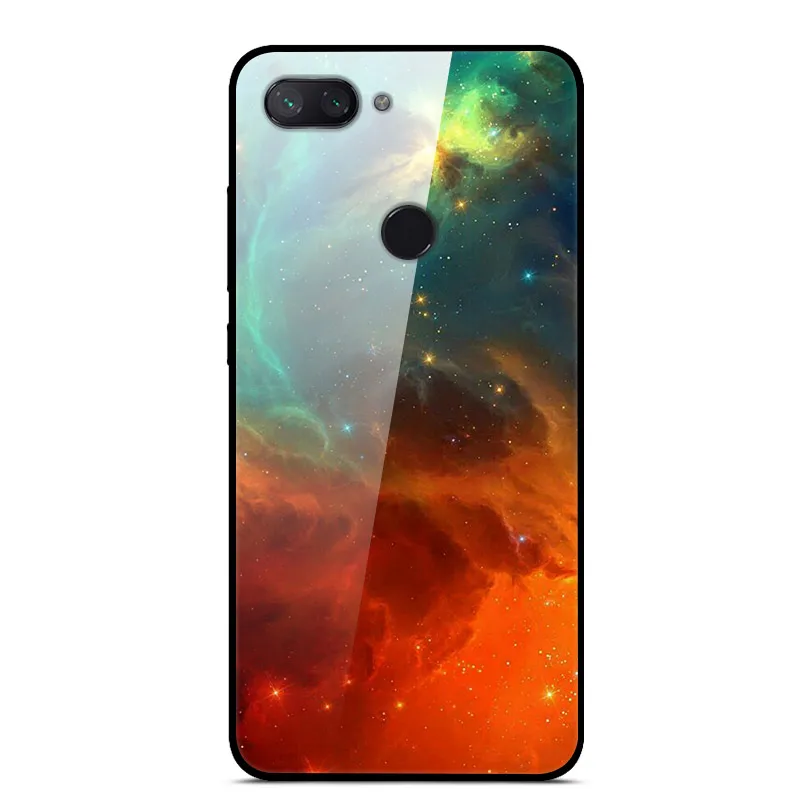 46 Чехол из закаленного стекла для Xiaomi Redmi 6, чехол с изображением планеты космоса, стеклянный чехол на заднюю панель для Xiaomi Redmi 7, 6, A, 7A, 6A, чехол для телефона Redmi6 - Цвет: 46