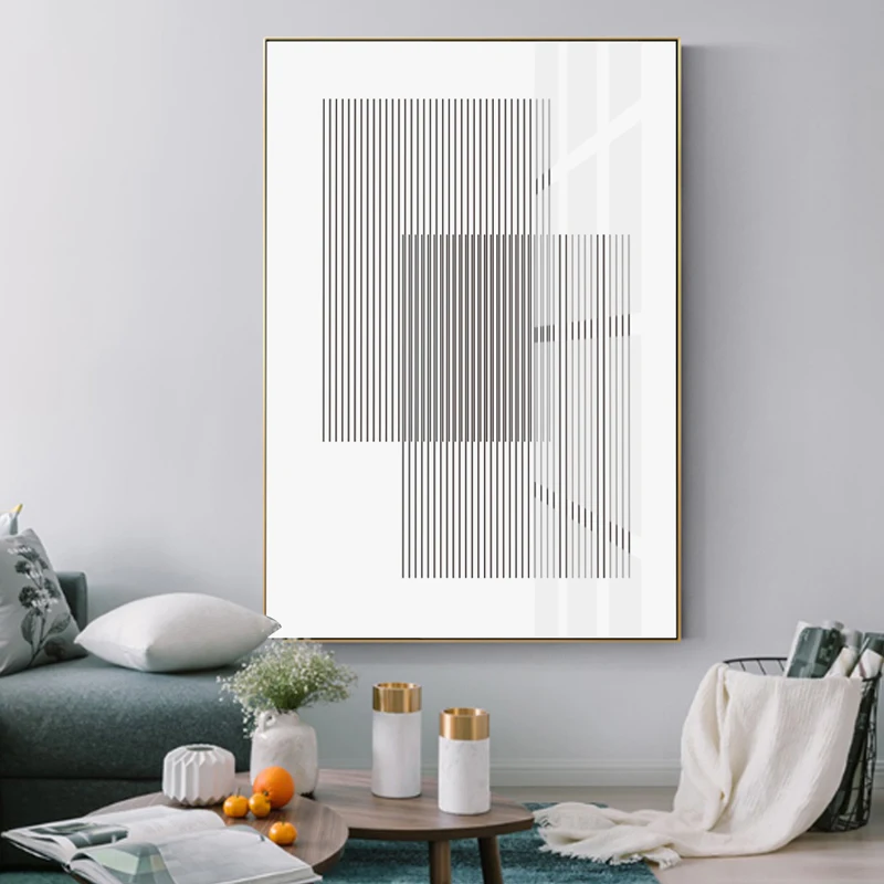 Скандинавский постер черно-белая абстрактная Геометрическая Печать на холсте