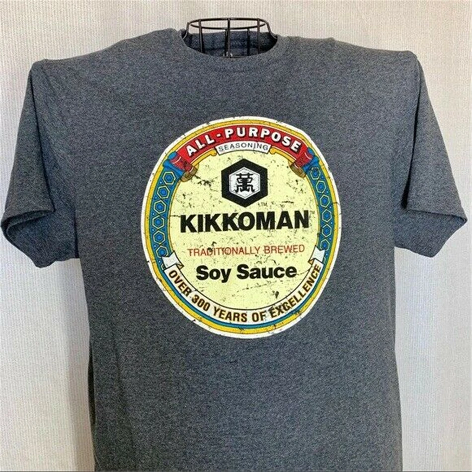Kikkoman футболка с соевым соусом Мужская большого размера китайская еда приправа Yum