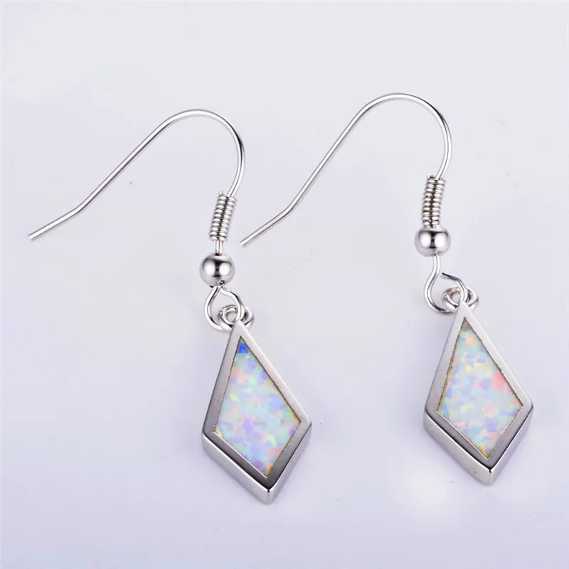 Милые женские большие геометрические Висячие серьги Бохо синие белые огненные