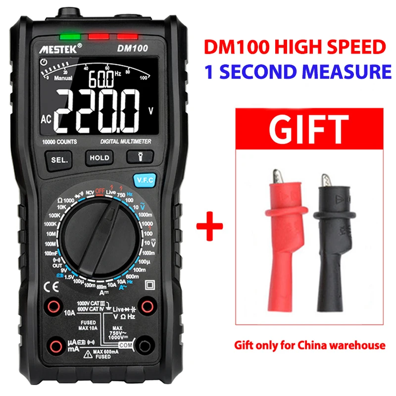 Ship From ES RU Digital Multimeter professional 10000 Counts True RMS Tester Multifunctional Analog current clamp | Инструменты