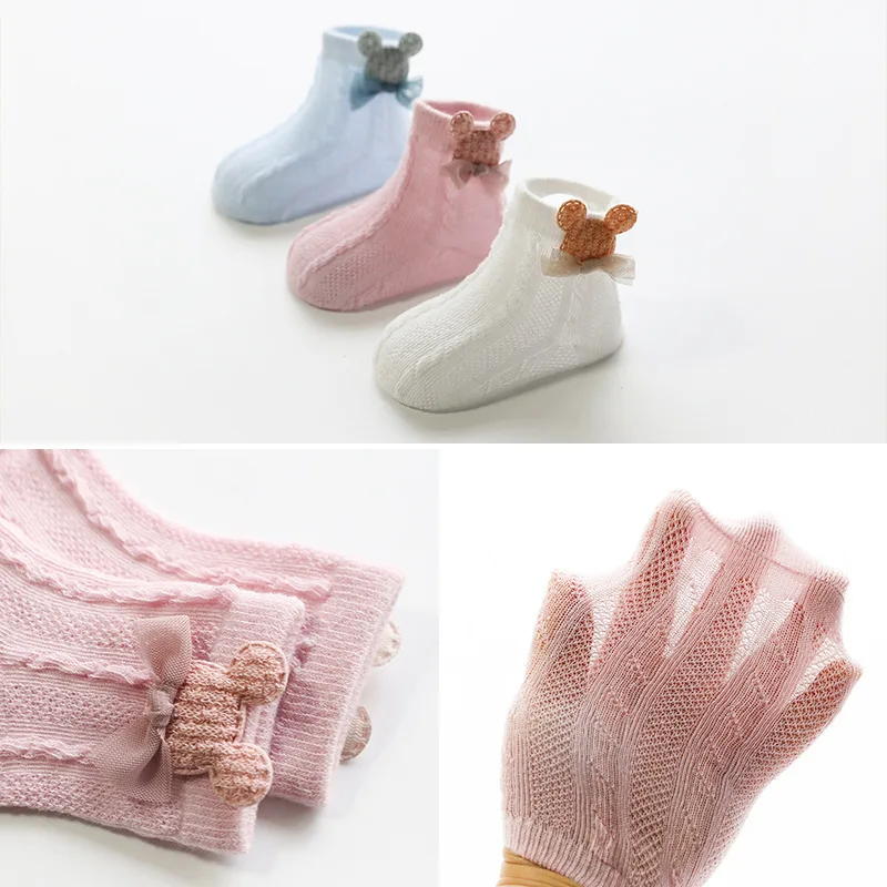 

3 Pairs / lot Baby Socks Mesh Socks Thin Cotton Models Boys Girls Socks Boneless Suture Newborn Socks Accessories Children Socks