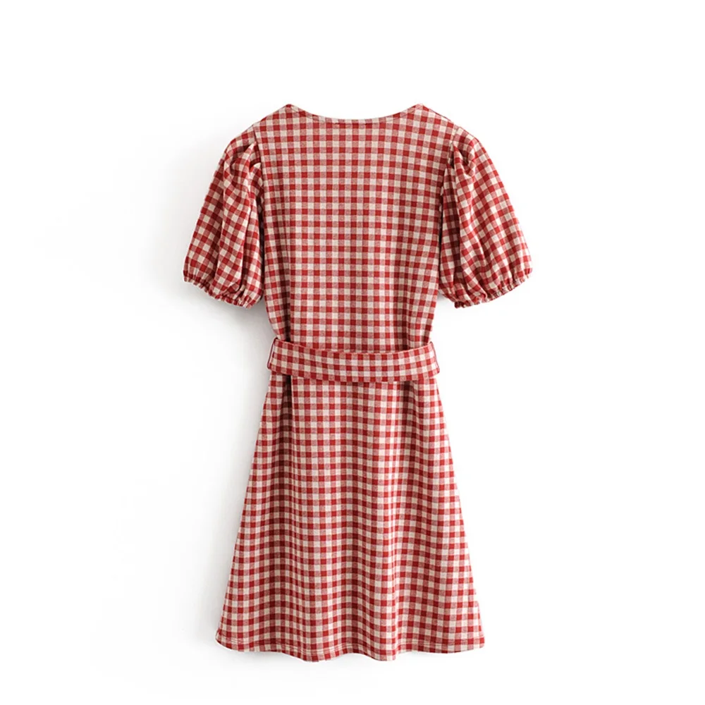 Женское вязаное платье с V образным вырезом и коротким рукавом|Женские платья| |