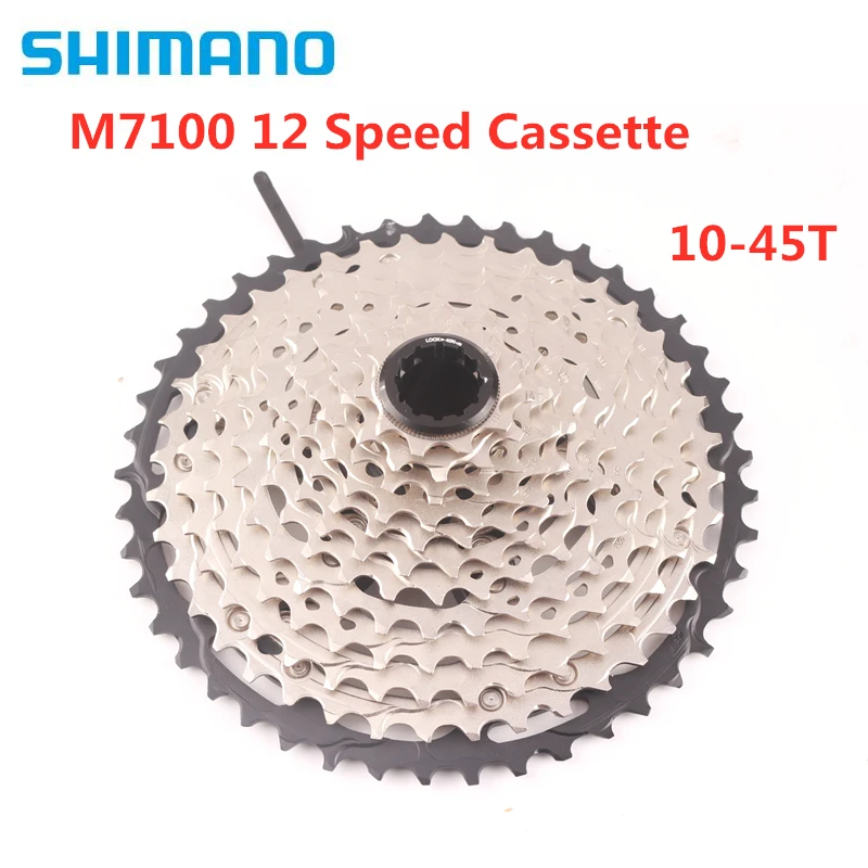 10-45T Shimano SLX M7100 кассета 12-speed Freewheel Cogs горный велосипед MTB 12 speed 10-51T 10-45T кассета запчасти для велосипеда - Цвет: 10-45T