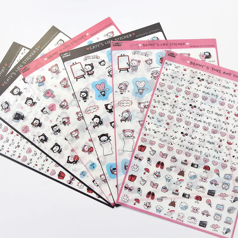 

Декоративные наклейки для ноутбука, 6 символов, милая девушка, сердечко, модный креативный набор, можно прикрепить к любой поверхности матер...