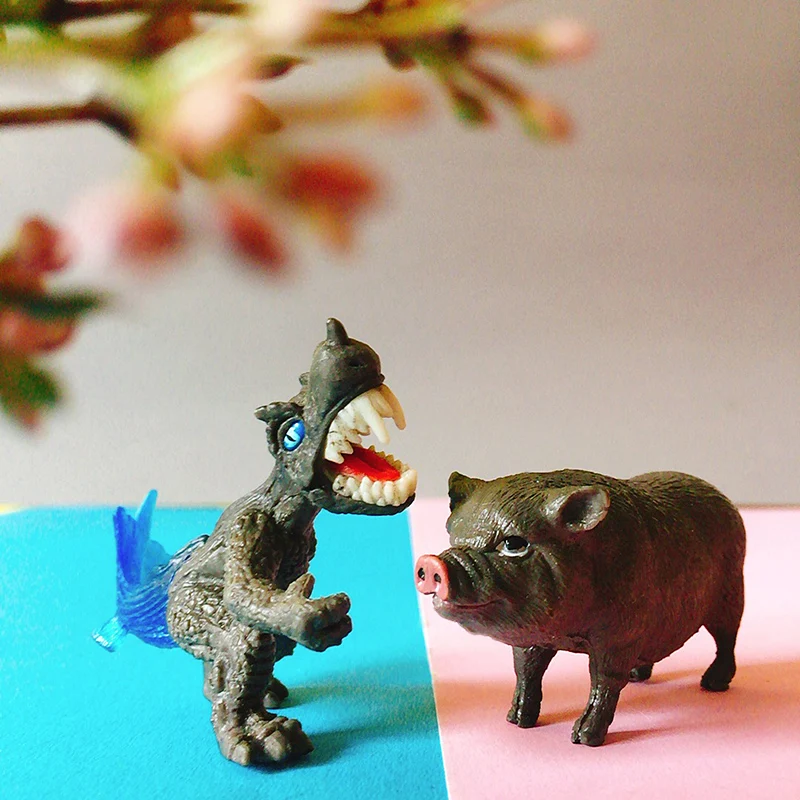 Черная свинья лебедь дракон/ миниатюрные животные/ феерический сад гном/ моховой террариум/ фигурка/ декор для дома/ комплект для самостоятельной работы/ игрушка/ модель/ подарок.