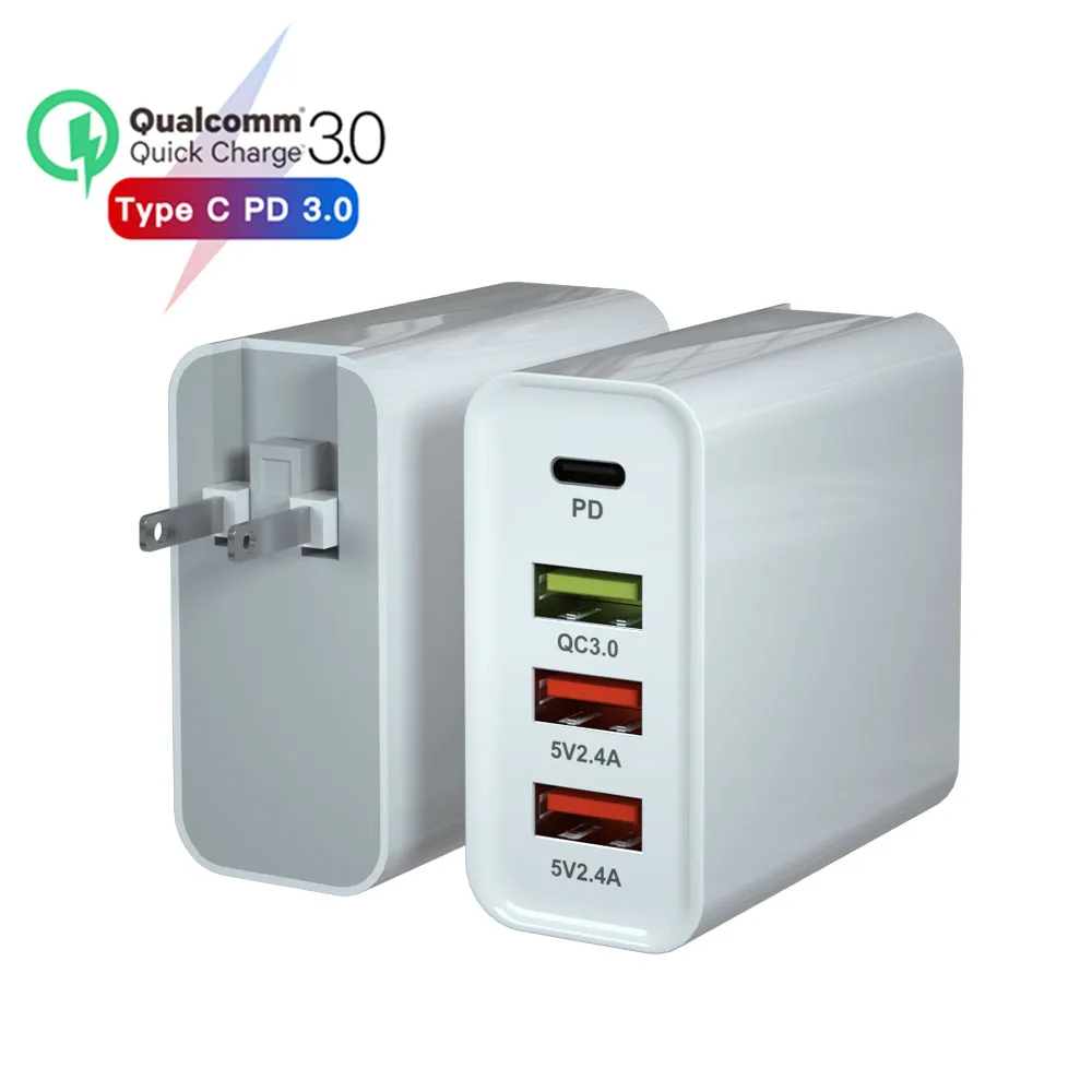 Зарядное устройство USB PD 65 вт адаптер с вилкой стандарта ес и сша быстрое