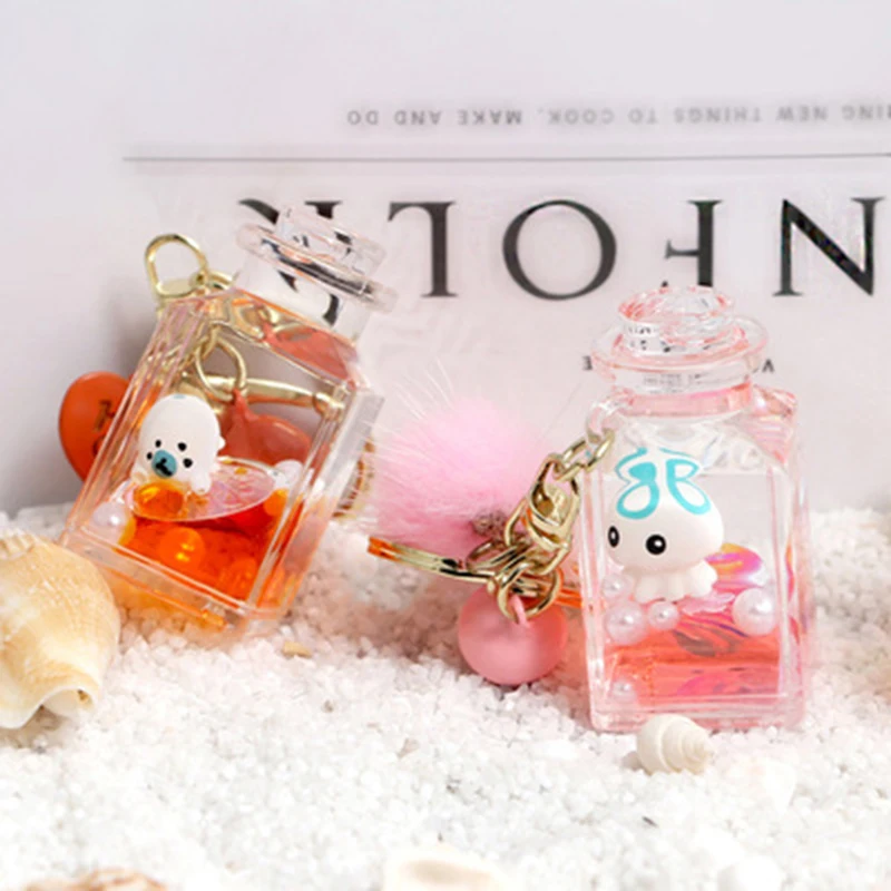 Металлический акриловый симпатичный плавающий брелок для ключей пар морских