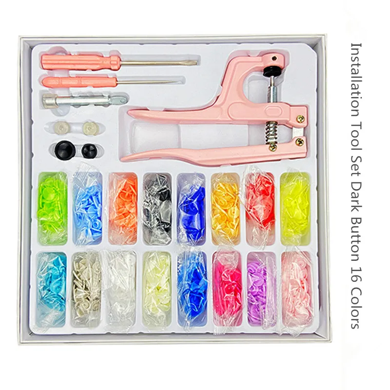 

New Colors Multifunction Snaps and 16 Colors New Pink T5 Plastic/Metal Buttons for DIY Handwork Crafting Clothing & Sewing