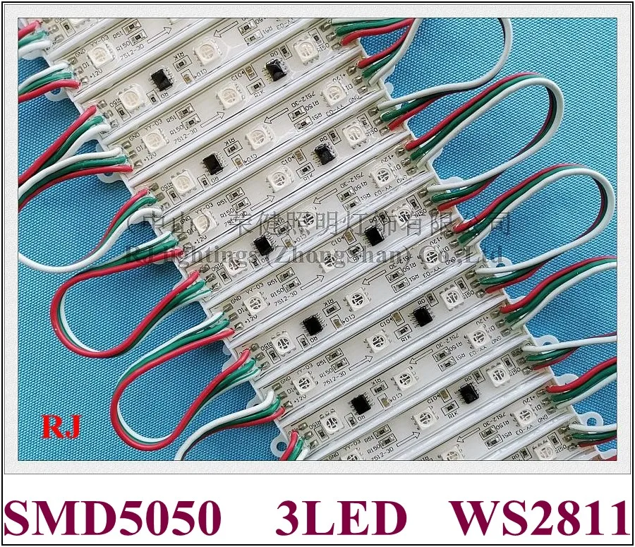 Светодиодный RGB модуль WS2811 SMD 5050 светодиодный задний светильник для знака SMD5050 DC12V